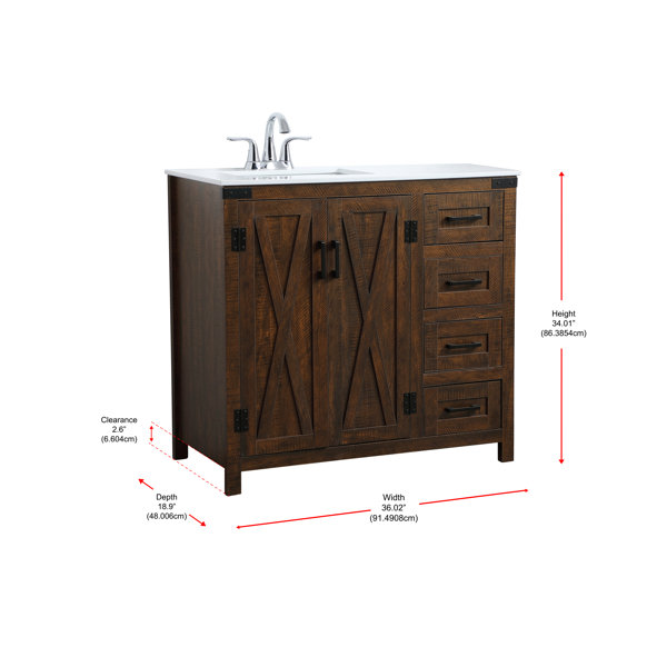 Sand & Stable Williamston 36'' Single Bathroom Vanity with Engineered